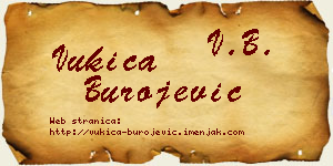 Vukica Burojević vizit kartica